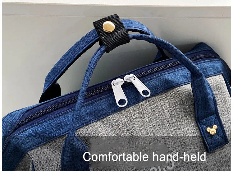 Disney Mickey Mouse Backpack Multi-function Large Capacity Backpack Diaper Bag Waterproof Men Women Shoulder Bag Travel Bag