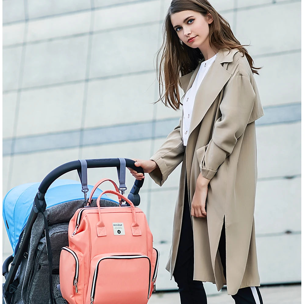 Insular Brand Nappy Backpack Bag Mummy Large Capacity Stroller Bag Mom Baby Multi-function Waterproof Outdoor Travel Diaper Bags