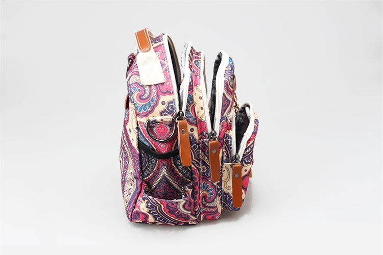 Sac à langer rayé pour femme, sac à langer tendance et imperméable pour maman, sac à dos de voyage pour bébé, sac à main multifonction pour soins infirmiers