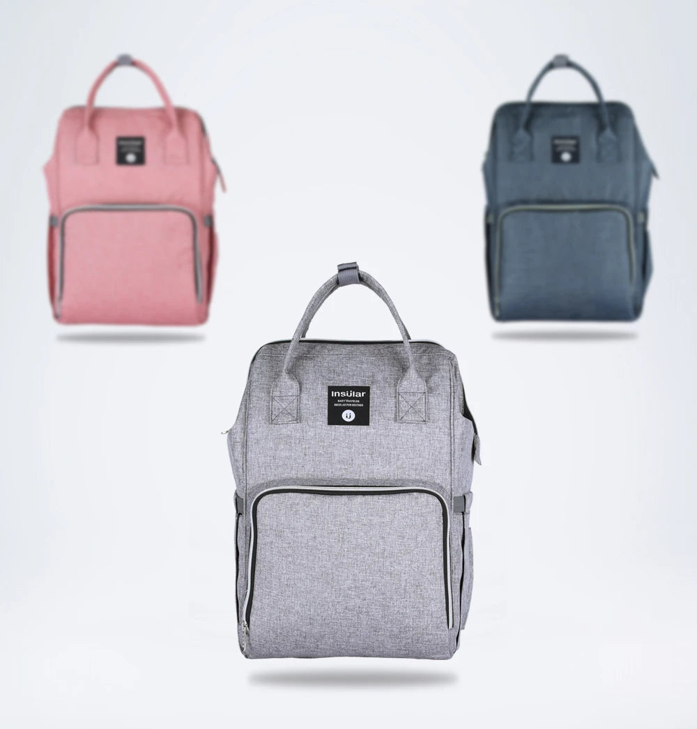 Insular Brand Nappy Backpack Bag Mummy Large Capacity Stroller Bag Mom Baby Multi-function Waterproof Outdoor Travel Diaper Bags