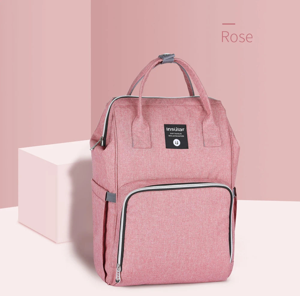 Insular Brand Nappy Backpack Bag Mummy Large Capacity Stroller Bag Mom Baby Multi-function Waterproof Outdoor Travel Diaper Bags
