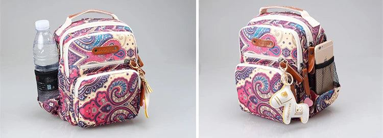 Sac à langer rayé pour femme, sac à langer tendance et imperméable pour maman, sac à dos de voyage pour bébé, sac à main multifonction pour soins infirmiers