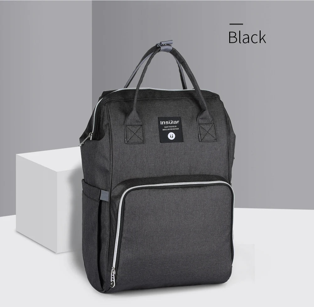 Insular Brand Nappy Backpack Bag Mummy Large Capacity Stroller Bag Mom Baby Multi-function Waterproof Outdoor Travel Diaper Bags