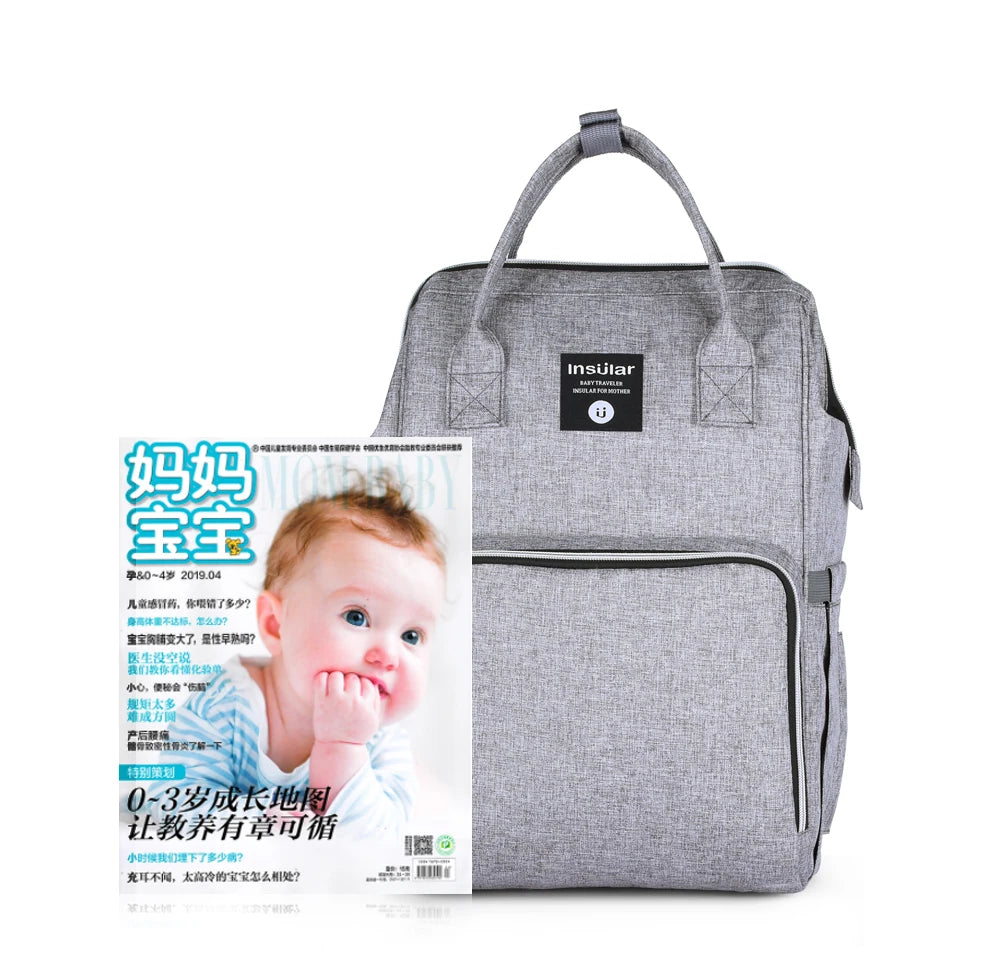 Insular Brand Nappy Backpack Bag Mummy Large Capacity Stroller Bag Mom Baby Multi-function Waterproof Outdoor Travel Diaper Bags