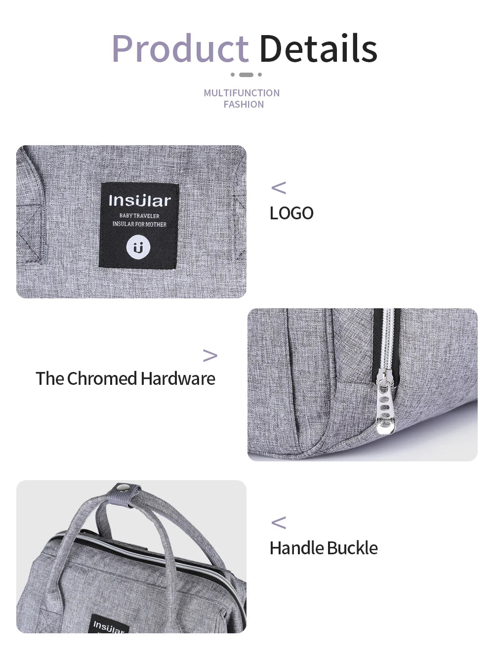 Insular Brand Nappy Backpack Bag Mummy Large Capacity Stroller Bag Mom Baby Multi-function Waterproof Outdoor Travel Diaper Bags
