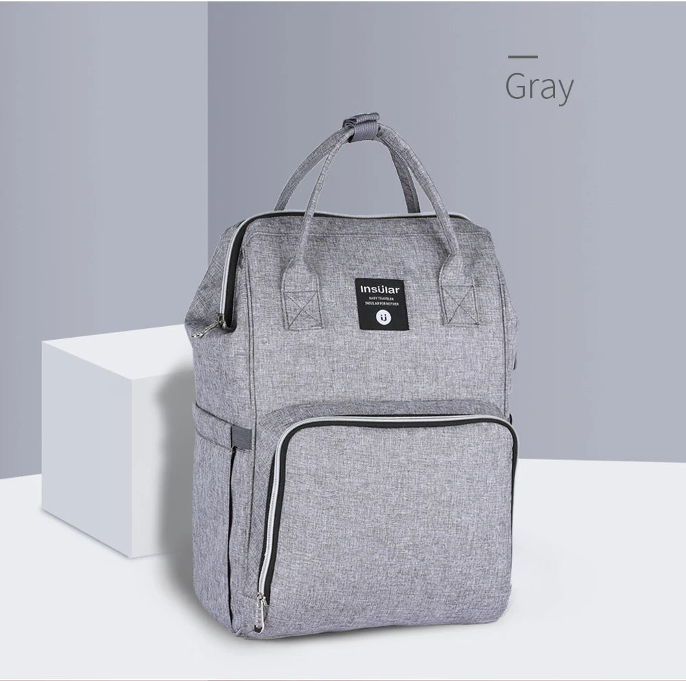 Insular Brand Nappy Backpack Bag Mummy Large Capacity Stroller Bag Mom Baby Multi-function Waterproof Outdoor Travel Diaper Bags