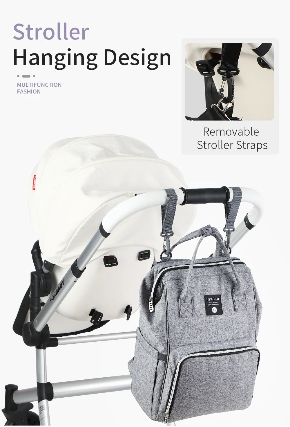Insular Brand Nappy Backpack Bag Mummy Large Capacity Stroller Bag Mom Baby Multi-function Waterproof Outdoor Travel Diaper Bags