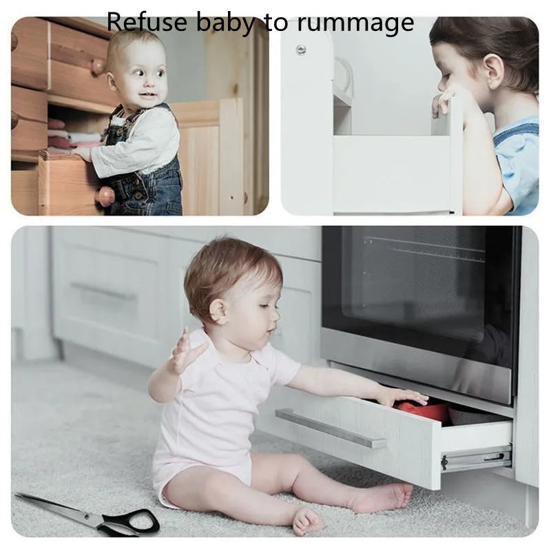 Baby Safety Drawer Lock Baby Hand Clip Resistant Cabinet Lock Child Protection Lock (For All Right Angle Drawer Locks)