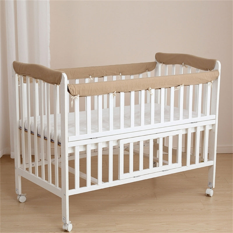 Baby Bed SoftEdge Protector Baby Crib Rail Cover Protector Set Wrapped Rail Cover Crib Rail Guard Anti-Collision Strip A2UB