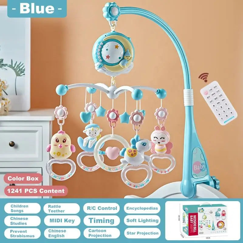 Hochets mobiles pour bébé de 0 à 12 mois, jouets pour nouveau-né, berceau, cloche, hochet pour tout-petits, carrousel, berceau musical, jouet pour enfants, cadeau
