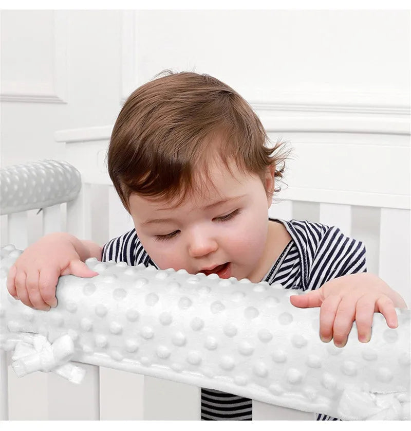 Barrière de protection en polaire à bulles pour lit de bébé, ensemble de 3 pièces de barrière de protection pour produit de soins pour bébé, housse de barrière de lit anti-collision