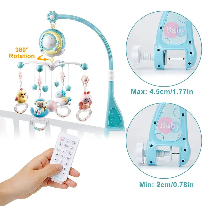 Hochets mobiles pour bébé de 0 à 12 mois, jouets pour nouveau-né, berceau, cloche, hochet pour tout-petits, carrousel, berceau musical, jouet pour enfants, cadeau