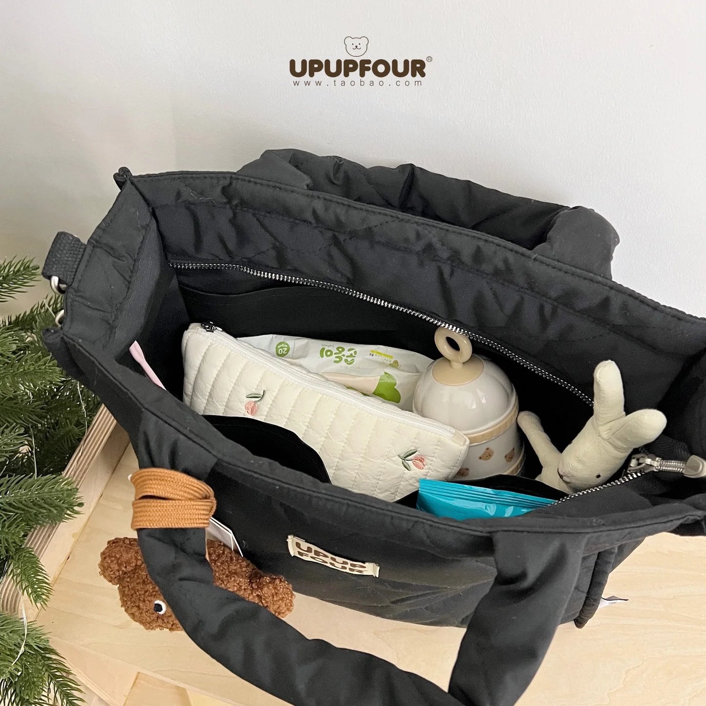 Large Capacity Mommy Bag Tote Maternity Bag Baby Stroller Hanging Bag Nappy Bags Multifunctional Storage Handbag Baby Items
