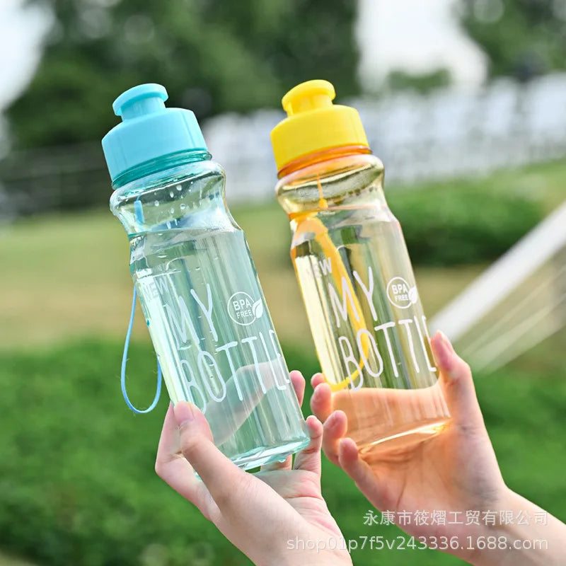 650ml Plastic Water Bottle for Drinking Portable Sport Tea Coffee Cup Kitchen Tools Kids Water Bottle for School Transparent