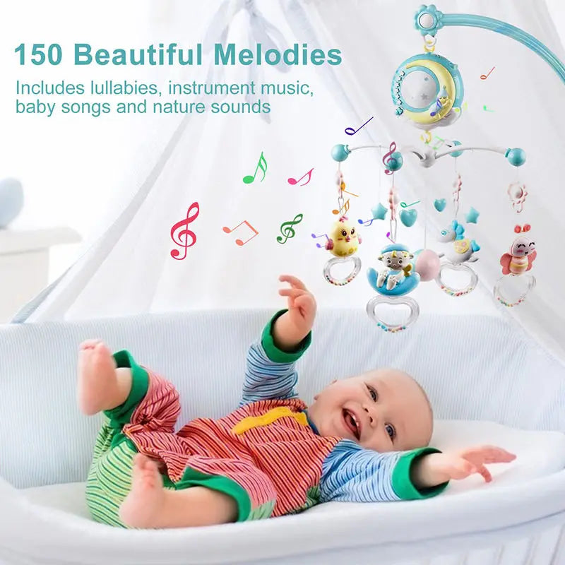 Hochets mobiles pour bébé de 0 à 12 mois, jouets pour nouveau-né, berceau, cloche, hochet pour tout-petits, carrousel, berceau musical, jouet pour enfants, cadeau