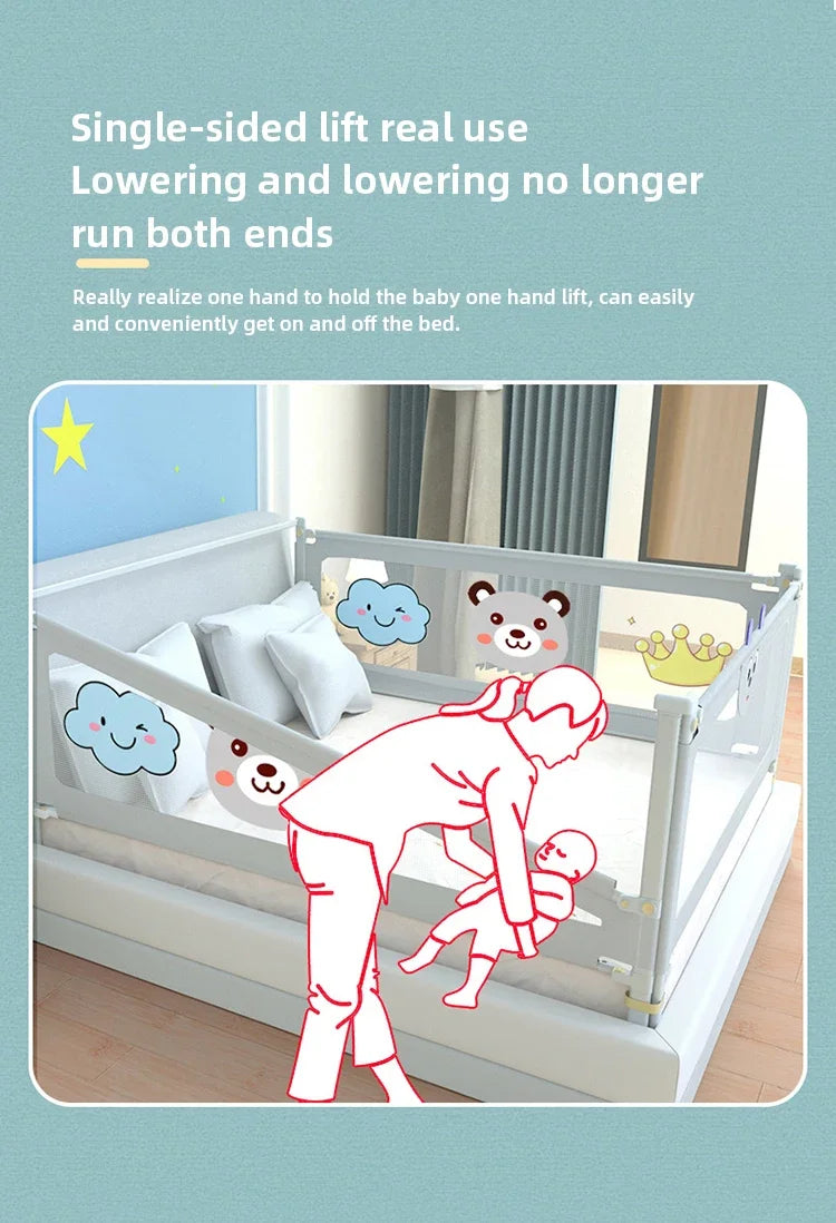 Baby Safety Bed Barrier Children Playpen Bed Guard
