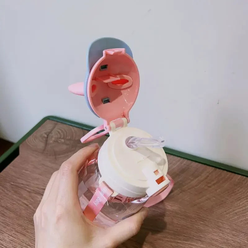Kids Water Sippy Cup Creative Cartoon Baby Feeding Cups with Straws Leakproof Water Bottles Outdoor Childrens Cup
