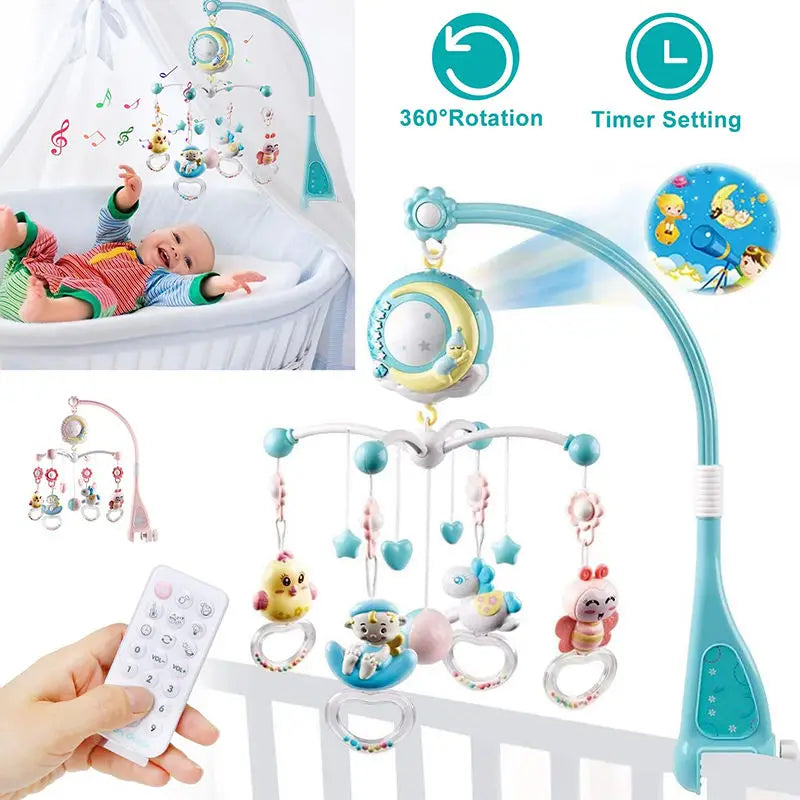 Hochets mobiles pour bébé de 0 à 12 mois, jouets pour nouveau-né, berceau, cloche, hochet pour tout-petits, carrousel, berceau musical, jouet pour enfants, cadeau