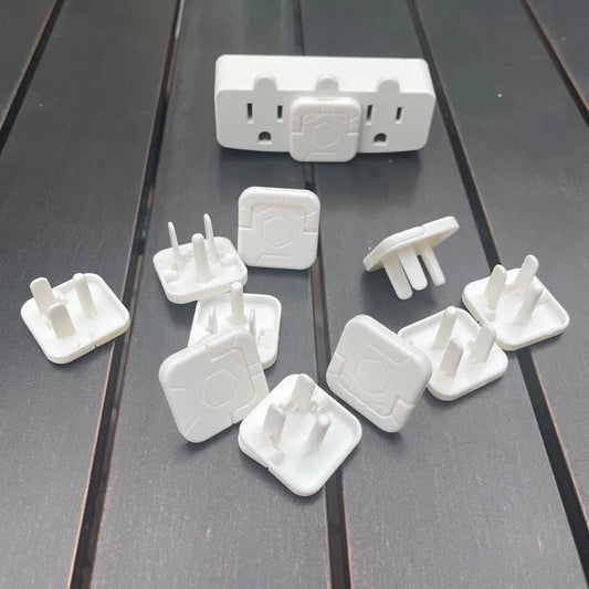 Lot de 10 protections de prise de courant de sécurité électrique pour bébé, standard américain, protection anti-choc électrique pour enfants, protection rotative