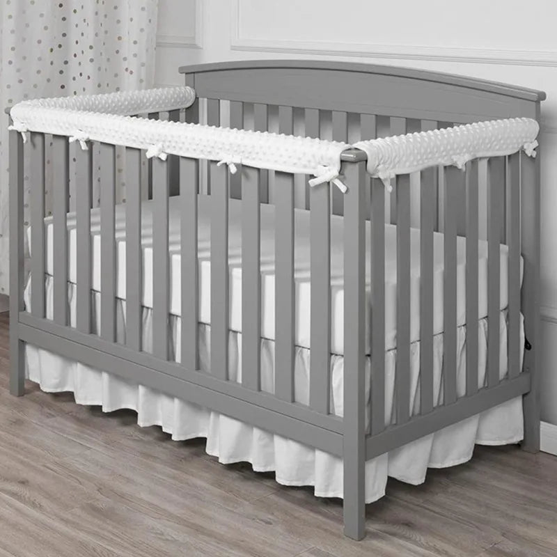 Barrière de protection en polaire à bulles pour lit de bébé, ensemble de 3 pièces de barrière de protection pour produit de soins pour bébé, housse de barrière de lit anti-collision