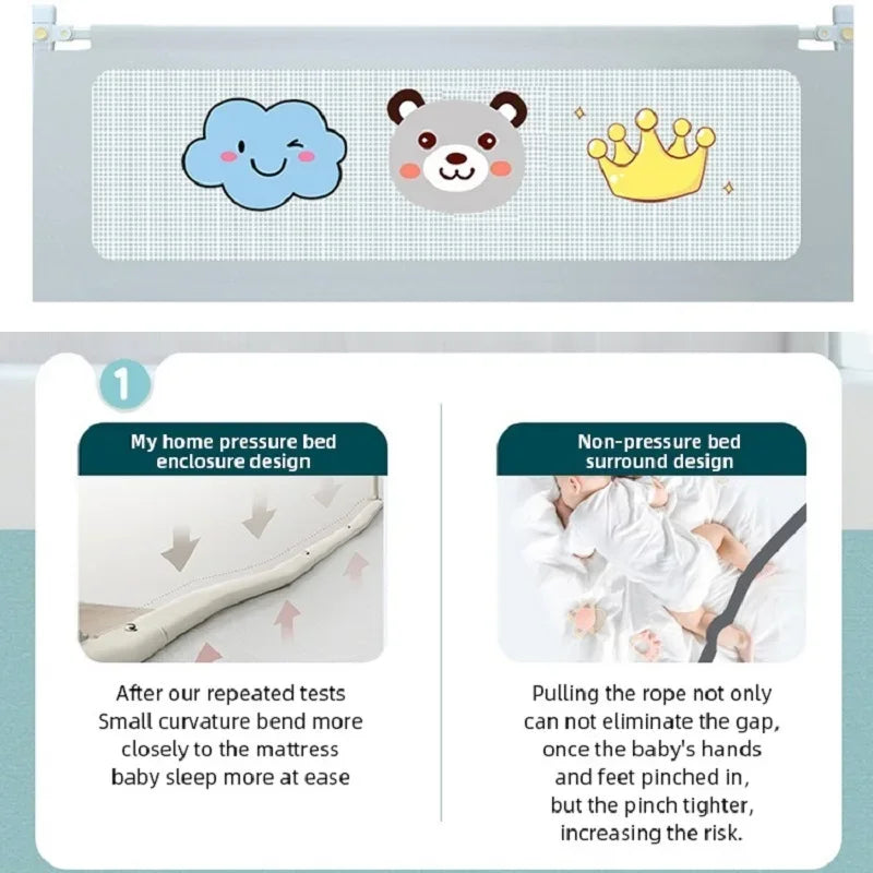 Baby Safety Bed Barrier Children Playpen Bed Guard
