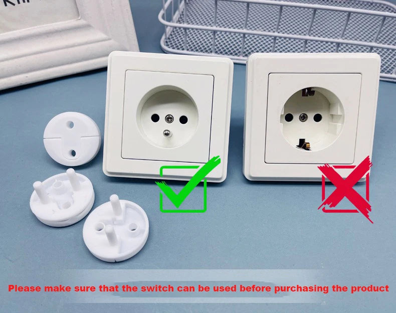 10PCS French Standard Baby Safety Socket Protective Cover Electrical Guard Protection Children Anti Electric Shock Protectors