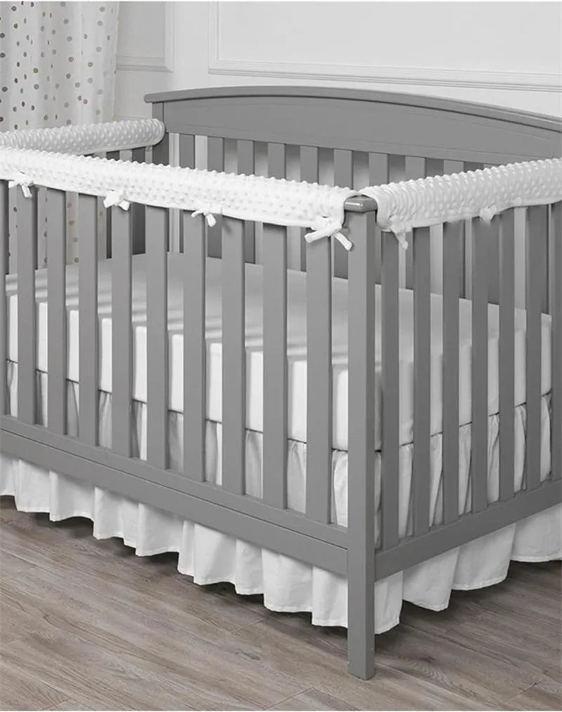 Barrière de protection en polaire à bulles pour lit de bébé, ensemble de 3 pièces de barrière de protection pour produit de soins pour bébé, housse de barrière de lit anti-collision