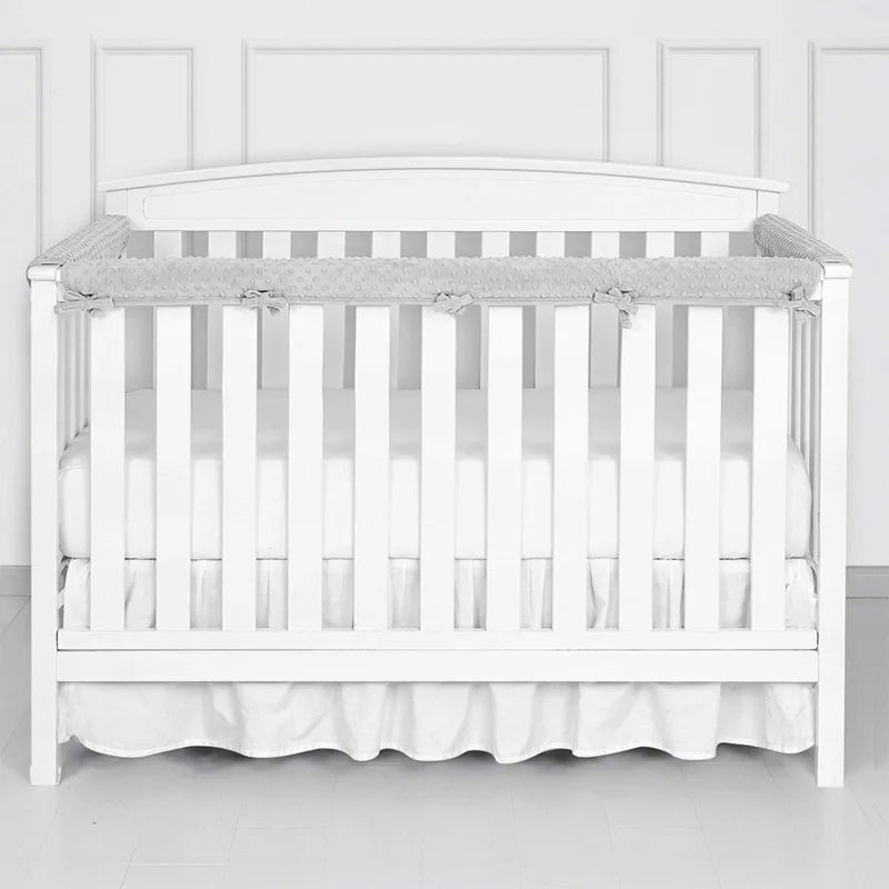 Barrière de protection en polaire à bulles pour lit de bébé, ensemble de 3 pièces de barrière de protection pour produit de soins pour bébé, housse de barrière de lit anti-collision