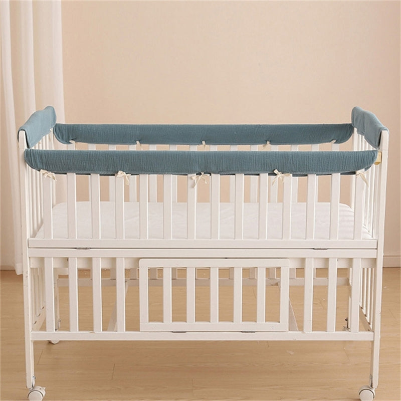Baby Bed SoftEdge Protector Baby Crib Rail Cover Protector Set Wrapped Rail Cover Crib Rail Guard Anti-Collision Strip A2UB