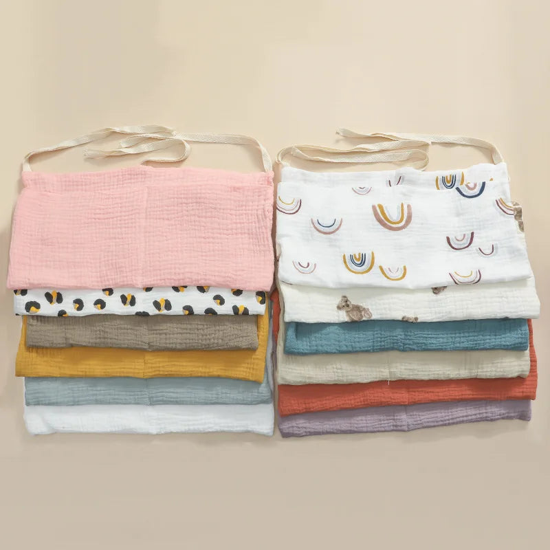 Bedside Diaper Bag Cute Cartoon Print Baby Disposable Diaper Storage Bag Handbag Baby Boys Girls Bottle Trolley Hanging Bag New