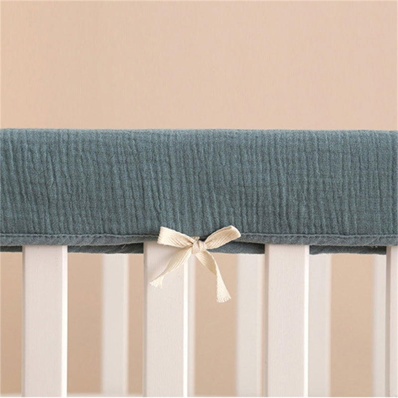 Baby Bed SoftEdge Protector Baby Crib Rail Cover Protector Set Wrapped Rail Cover Crib Rail Guard Anti-Collision Strip A2UB