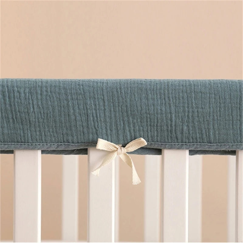 Baby Bed SoftEdge Protector Baby Crib Rail Cover Protector Set Wrapped Rail Cover Crib Rail Guard Anti-Collision Strip A2UB