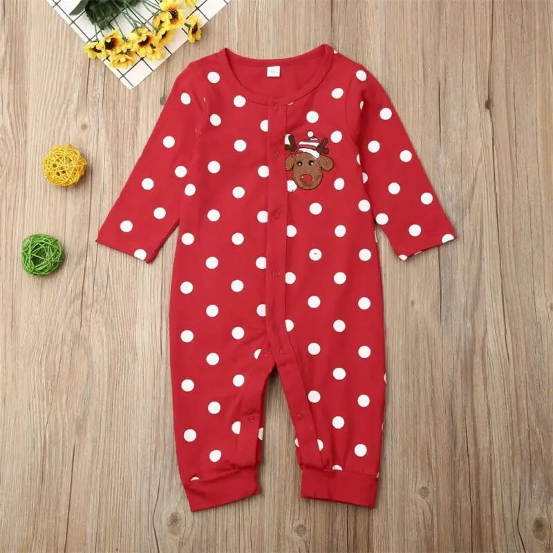  "Festive Baby Deer Romper - My First Christmas Outfit (0-18M)"