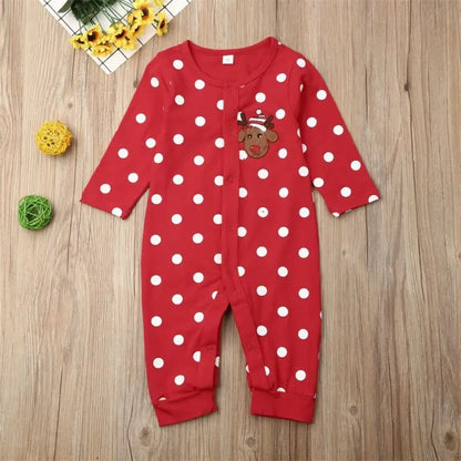  "Festive Baby Deer Romper - My First Christmas Outfit (0-18M)"