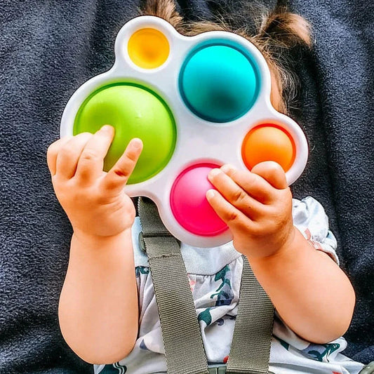 Jouets pour bébé Montessori Planche d'exercice Hochet Puzzle Intelligence colorée Éducation précoce Formation intensive Jouets Fidget