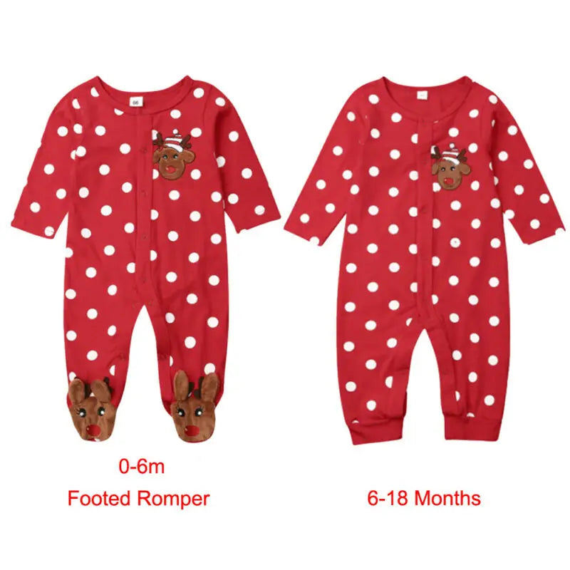  "Festive Baby Deer Romper - My First Christmas Outfit (0-18M)"