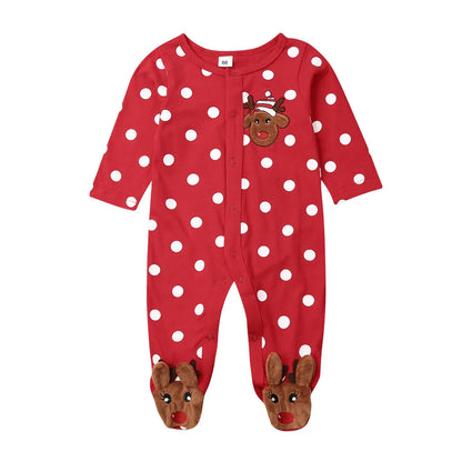  "Festive Baby Deer Romper - My First Christmas Outfit (0-18M)"